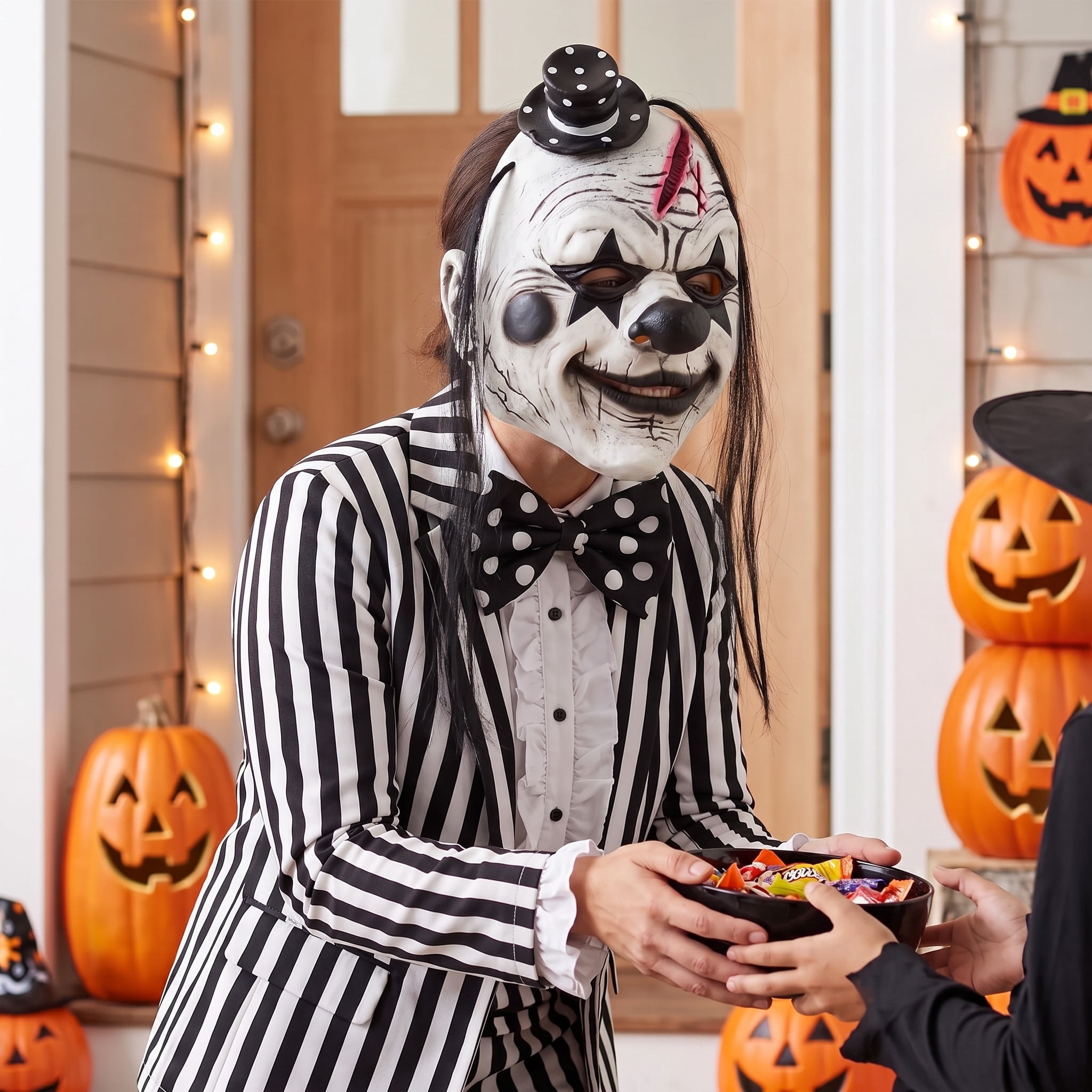 Horror Clown Mask Costume Accessory for Adults, Multicolor, Halloween by Way To Celebrate