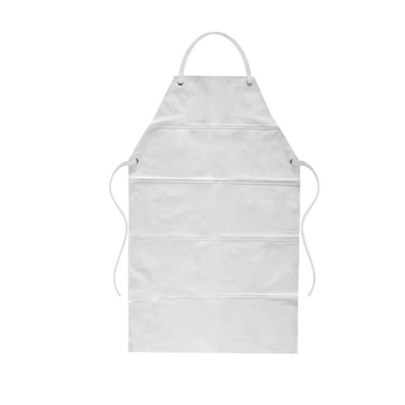 Mandil De Hule Uso Rudo Delantal Bata Color Blanco