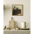 thumbnail image 4 of Drsoum Vintage Wall Art Classic Moody Elegant Woman Stands Reading a Book Victorian Wall Prints Kitchen Bathroom Office Decor 10x10in Natural Framed, 4 of 6