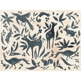thumbnail image 3 of Vess, June Erica 14x12 Black Modern Framed Museum Art Print Titled - Woodland Woodblock I, 3 of 5