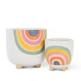 thumbnail image 2 of Multi-Color Rainbow Footed Planter, 2 of 5
