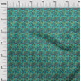 thumbnail image 2 of oneOone Georgette Viscose Fabric Leaves & Floral Block Printed Fabric 1 Yard 42 Inch Wide, 2 of 4