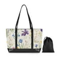 thumbnail image 7 of FORMRS Canvas Laptop Tote Bag for Women with 15.6" Computer Compartments Shoulder Handbag, Blue Floral Rabbit, 7 of 7