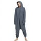 thumbnail image 2 of Pijama con cremallera de tiburón azul para hombre y mujer, ropa de dormir para fiesta de Halloween, Kigurumi, regalo de cumpleaños, 2 of 4