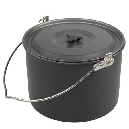

Htovila Portable Hanging Pot 8L Cooking Pot for Camping Hiking Fishing Convenient and Versatile