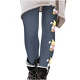 thumbnail image 2 of Lilgiuy Easter Leggings for Women Cute Gnome Eggs Print High Waist Stretchy Yoga Pants Comfy Soft Skinny Workout Tights for Outdoor Spring Outings(Navy,XL), 2 of 4