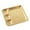 Golden 4 Grids, variant on Travelwant Large 6 Compartment Cafeteria Food Tray, Cafeteria Eating Mess Tray, Heavy Duty Divided Dinner Plate for Travel, Picnic - Silver