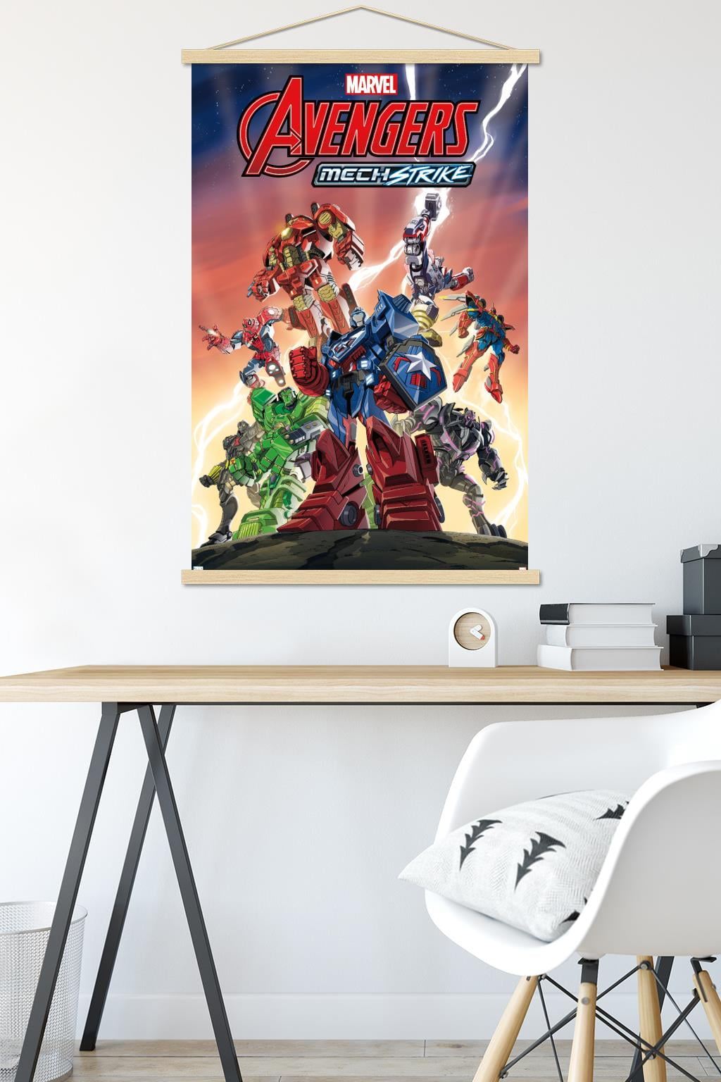 Marvel Avengers: Mechstrike - Group Wall Poster with Wooden Magnetic Frame, 22.375" x 34"