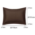 thumbnail image 2 of PiccoCasa 2 Pack 1800 Microfiber Oxford Pillowcases,  Queen Brown, 2 of 7