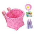 thumbnail image 2 of Cesta decorativa para bicicleta infantil, bonita cesta delantera para manillar de bicicleta para niñas. Rosa, 2 of 9