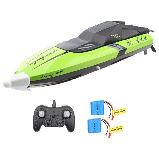 Tmvgtek Barco De Refrigeración Por Agua De Alta Velocidad Rc Speedboat 2.4Ghz Con 2 Baterías (Verde)