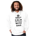 thumbnail image 3 of Keep Calm And Agree With Dad Crown Men's Big & Tall Graphic Hoodie Brisco Brands 5X, 3 of 5
