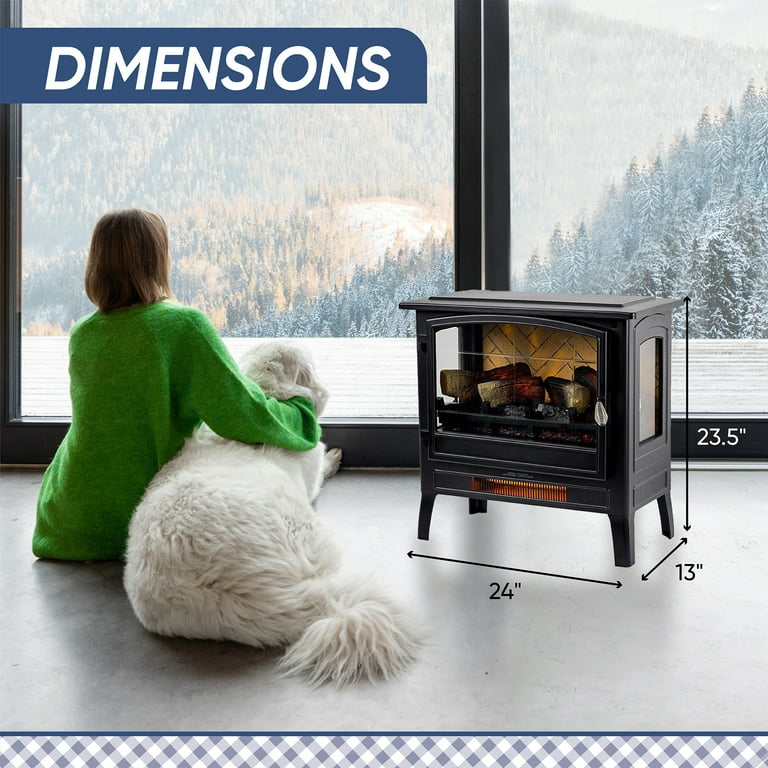 Country Living – Country Living Country Living Electric Fireplace Stove Heater, 24