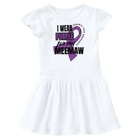 

Inktastic Chronic Pain I Wear Purple For My Meemaw Gift Baby Girl Dress