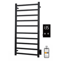 Topdattion Smart Wireless Electric Towel Warmer | Blade Thin 10 Bar Design | Matte Black