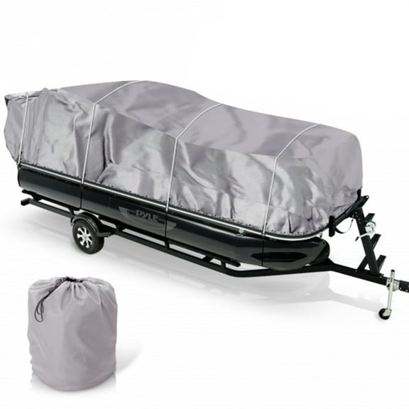 Pyle PCV442 Armor Shield Universal Waterproof Pontoon Boat Cover