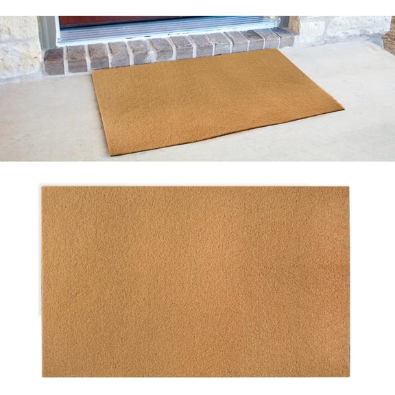 Coir Doormat, Artificial Blank Door Mats for Crafting, Plain Door Mat for Painting, Welcome Mats for Indoor/Outdoor Use, Front Porch, Entryway, Non-Slip Rubber Backing (30x17 Inch)