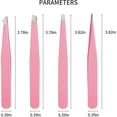 thumbnail image 2 of Rewera Juego de Pinzas de 4 Piezas, Pinzas Profesionales de Acero Inoxidable, Pinzas de Precisión para Cejas, Vello Facial, Vello Encarnado, Astillas, Removedor de Negros y Garrapatas (ROSA), 2 of 7