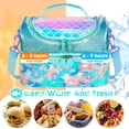 thumbnail image 5 of YOYTOO Insulated Lunch Bag, Double Deck Lunch Tote Bag Cooler Box with Adjustable Strap, Mermaid, 5 of 10