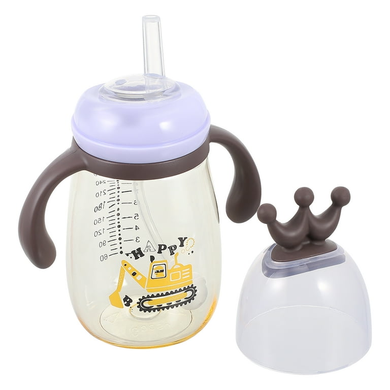Baby Cups with Straw Bottle Drinking Water Kids Sippy Cup Handle Toddler  Feed Jf