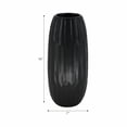 thumbnail image 5 of Ceramic Stoneware Vase Textured Boho Decorative Flower Holder for Home, Office, Bedroom & Living Room - Minimalist Modern Accent Piece - 16" Black, 5 of 13