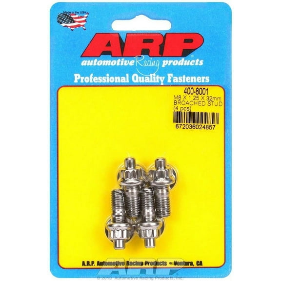 ARP 400-8001 M8 x 1.25 x 32mm Stainless Steel Stud Kit - 4 Piece