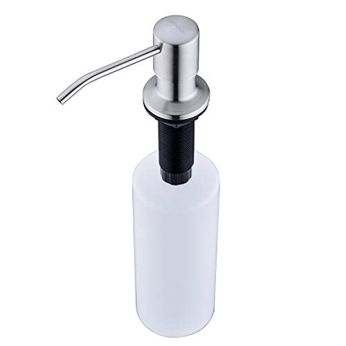 Details about    Modern Kitchen Sink Soap Dispenser with 17oz Large Bottle Brushed Nickel 