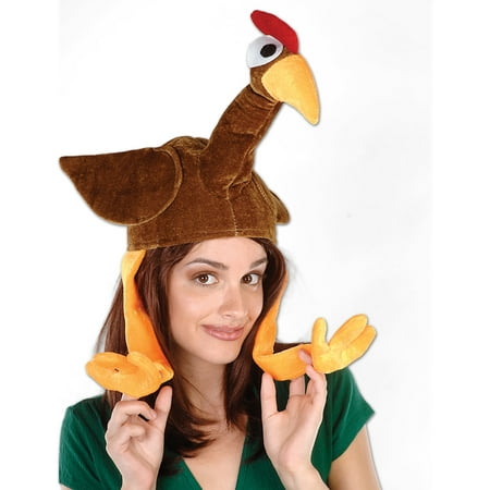Plush Gobbler Hat Adult Halloween Accessory