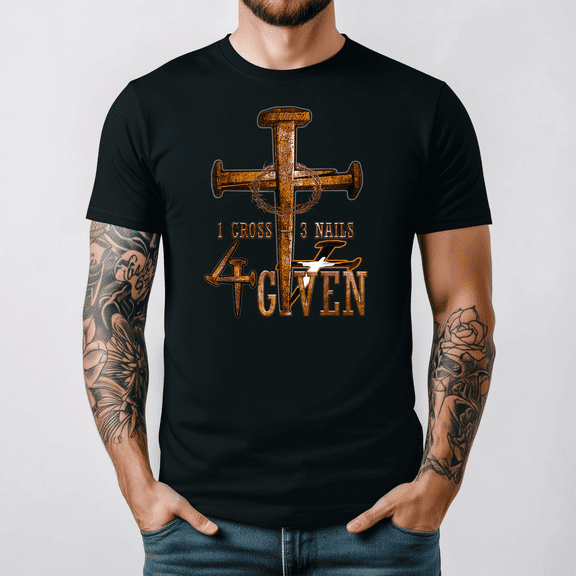 One Cross Three Nails Forgiving Christian Faith Holiday Tee V12964,for men and women up to 5XL