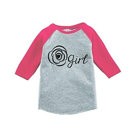 

7 ate 9 Apparel Baby Girl s Flower Girl Wedding Pink Baseball Tee