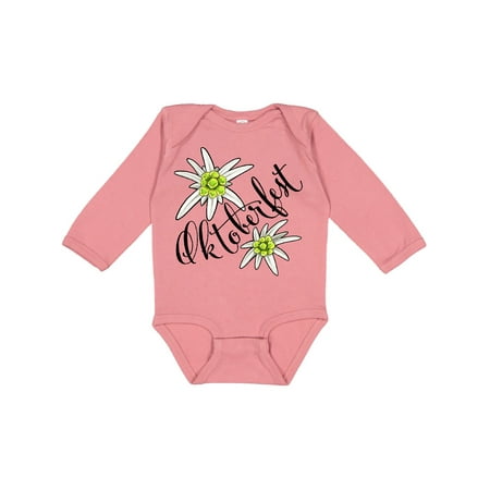 

Inktastic Oktoberfest- edelweiss flowers Gift Baby Boy or Baby Girl Long Sleeve Bodysuit