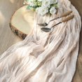 thumbnail image 4 of Balsa Circle 10 Feet Blush Cotton Cheesecloth Gauze Extra Table Runner Home Decorations, 4 of 8