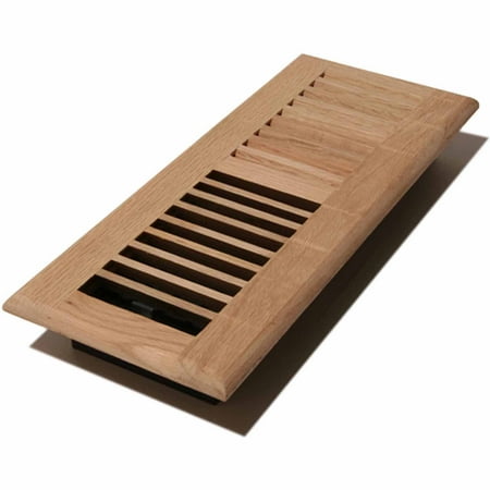 Louvered Register - Decor Grates Wood Louvered Register, Unfinished Oak, 4