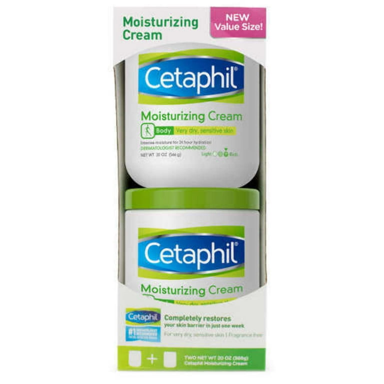 Cetaphil Moisturizing Cream, 20oz (2-pack) - Daily Hydrating