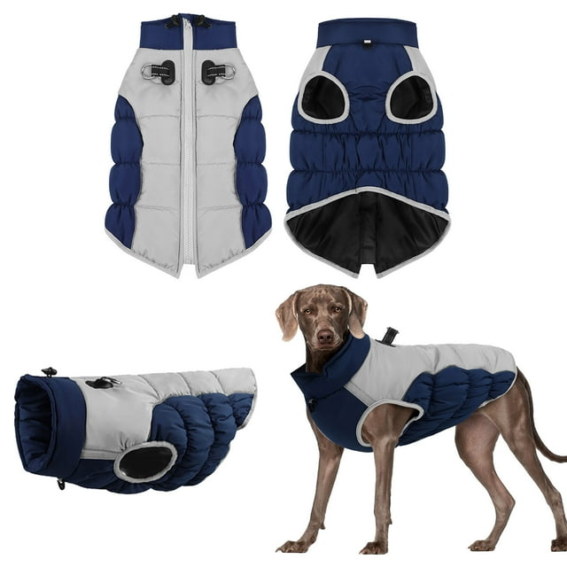 Warm Dog Winter Coat Dog Coat Dog Jacket With Built In Harness Windproof Dog Cold Weather Coats Reflective Turtleneck Large Dog Coat Dog Coats For Small Medium Pet Clothes for Medium Dogs Male Pet