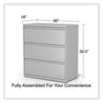 thumbnail image 3 of Alera Lateral File, 3 Legal/Letter/A4/A5-Size File Drawers, Light Gray, 36" x 18.63" x 40.25", 3 of 7