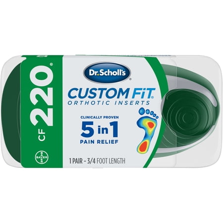 Dr. Scholl's Custom Fit CF220 Orthotic Shoe Inserts for Foot, Knee and Lower
