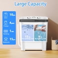 thumbnail image 7 of Erivess Portable Twin Tub Washing Machine, 22 lbs Capacity with Drain Pump & Free Dry Rack, Semi-Automatic for Dorms, Apartments, 7 of 7