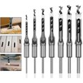 thumbnail image 1 of Jinyi Ensemble de 7 Pcs de Perceuse à Mortaise en Acier à Grande Vitesse Outil de Perceuse à Mortaise Réglable pour Carpe, 1 of 5