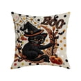thumbnail image 3 of Halloween Pillow Covers 18x18 Imitation Embroidery Linen Throw Pillow Cases, Decorative Couch Pillow Covers for Sofa Bedroom Living Room, Natural Linen Halloween Decor by OVFUIZ, 3 of 7