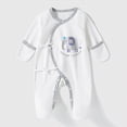 thumbnail image 2 of CAUYDY 3-6M 9-12M 18-24M Gift for Newborn Baby Boy Sleepers Preemie Clothes Long Sleeve Jumpsuit Fall Winter Infant Boys Romper Toddler Pajamas Grey for Sizes 1-3 Months, 2 of 6