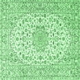 thumbnail image 1 of Ahgly Company Indoor Square Medallion Emerald Green Traditional Area Rugs, 4' Square, 1 of 4