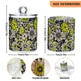 thumbnail image 5 of Yayeee 2 Pack Qtip Holder Bathroom Cotton Swab Canister with Lid Clear Dispenser Set, Beige Flower Pattern, 5 of 6