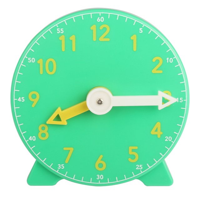 Modelo de reloj para niños de jardín de infantes que aprenden a saber la hora, material didáctico para que los estudiantes de primer y segundo grado de la escuela primaria usen la esfera del reloj