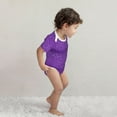 thumbnail image 4 of Daiia Glitter Purple Printed Unisex-Baby Short Sleeve Onesies Bodysuits Baby Climbing Clothes Soft and Comfortable Romper with Expandable Shoulder Design-18 Months, 4 of 8