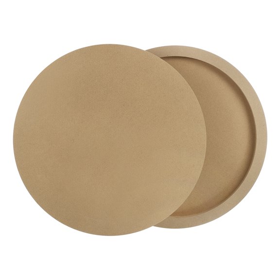 Uxcell 2Pcs Wood Canvas Boards, 14 Inch Wood Art Canvases Round Unfinished Wood Panel for Painting, Crafts, DIY Projects, Pouring Art