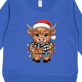 thumbnail image 3 of Inktastic Christmas Lights Highland Cow Toddler Sweatshirt, 3 of 4