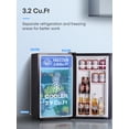 thumbnail image 5 of 3.2 Cu.ft Single Door Mini Fridge for Drinks, Partitioned Storage, 7 Level Temp Control, Black, 5 of 7