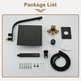 thumbnail image 2 of CASAINC Integrated 2-Function Shower Heads Wall Mounted 1-Spray Shower Faucet 1.8 GPM Bathroom Shower System Easy to Install in Matte Black, 2 of 9