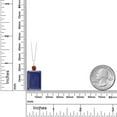 thumbnail image 2 of Gem Stone King 925 Sterling Silver Blue Lapis and Red Garnet Pendant Necklace for Women (14.37 Cttw, Emerald Cut 18X13MM, With 18 inch Silver Chain), 2 of 4